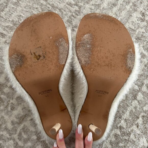 JACQUEMUS FLUFFY SLIDE MULES - Picture 4 of 4